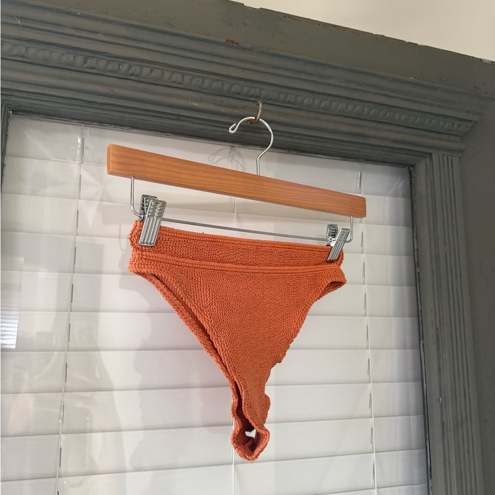 bond-eye Orange Textured Bikini Bottom